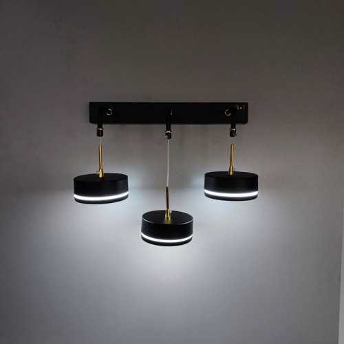 چراغ دیواری مدرن مدل آویز ۳شعله مشکی